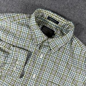 Pendleton Mens L Bridgeport‎ Plaid Button Up Long Sleeve Shirt Green